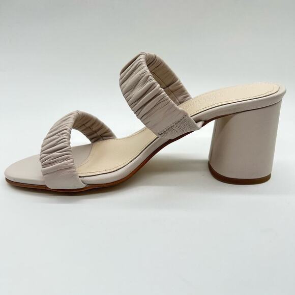 Journee Collection Sandals Womens 8.5 Off‎ White Vidda Leather MSRP $149 NEW - Picture 2 of 14